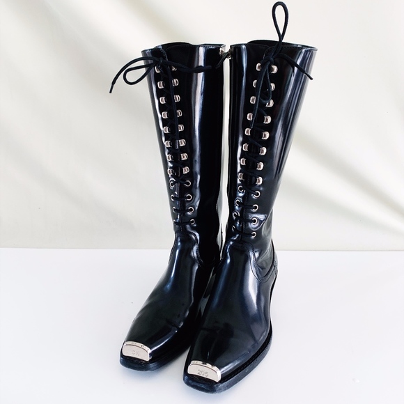 calvin klein lace up boots
